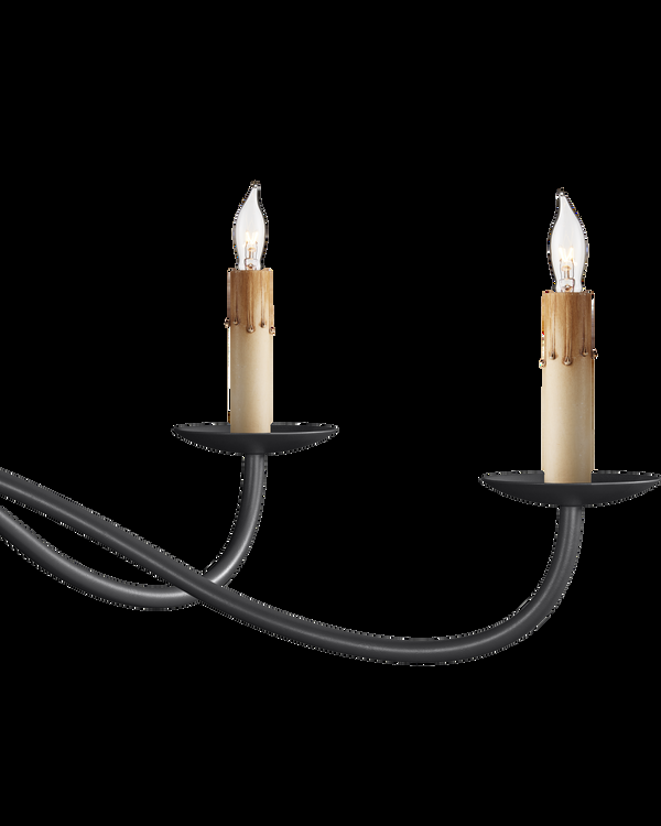 Safavieh Saxon Small Black Chandelier | Currey & Co - 9000-1257