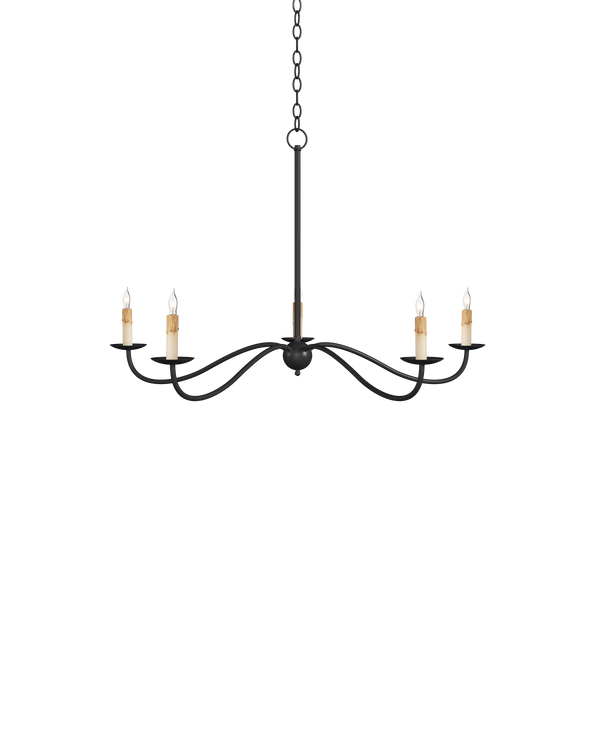 Safavieh Saxon Small Black Chandelier | Currey & Co - 9000-1257