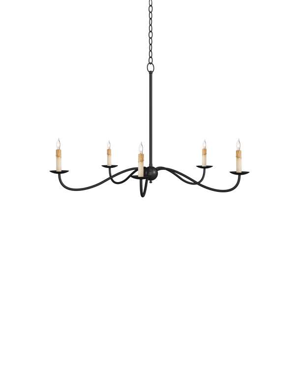 safavieh Saxon Small Black Chandelier | Currey & Co - 9000-1257