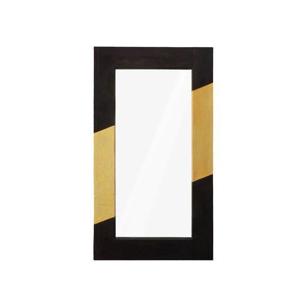 safavieh Scorched Mirror Rectangle Black And Gold Leaf | Phillips Collection - PH110307