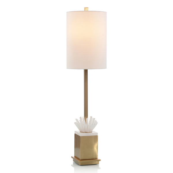 safavieh Selenite and Coffee Bronze Buffet Lamp | John-Richard - JRL-10388