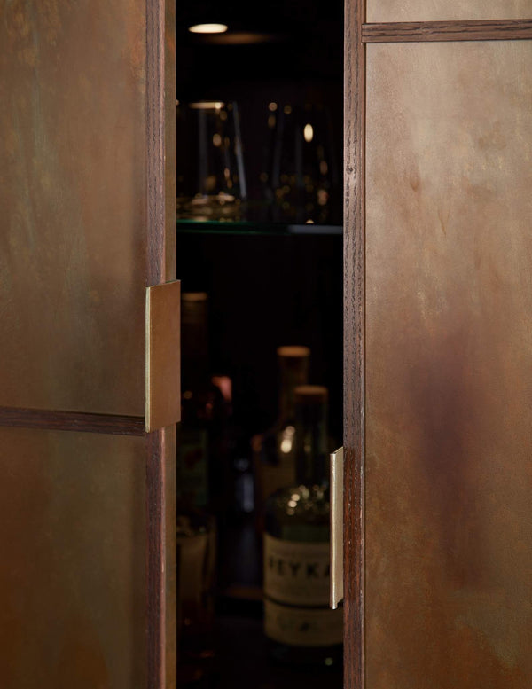 Safavieh Shoji Bar Cabinet - Dark Wood | Hooker Furniture - M31-50330-89