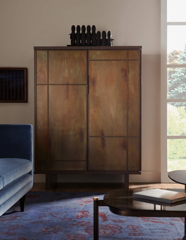 Safavieh Shoji Bar Cabinet - Dark Wood | Hooker Furniture - M31-50330-89