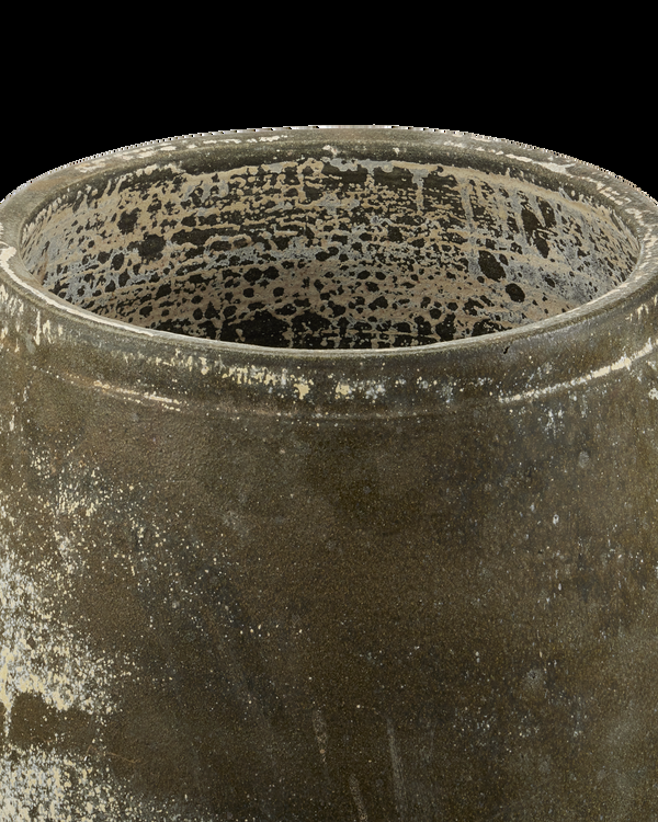 Safavieh Sicilia Medium Antique White Planter - Brown | Currey & Co - 2200-0017