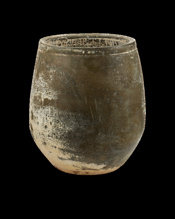 Safavieh Sicilia Medium Antique White Planter - Brown | Currey & Co - 2200-0017