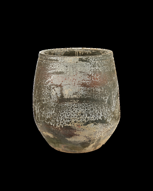 safavieh Sicilia Medium Antique White Planter - Brown | Currey & Co - 2200-0017