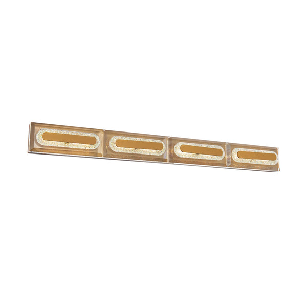 safavieh Soiree 36 inch LED Bath Vanity & Wall Light in Aged Brass with Clear Radiance Crystal Dust | Schonbek - BWS17236-AB