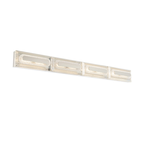 safavieh Soiree 36 inch LED Bath Vanity & Wall Light in Polished Nickel with Clear Radiance Crystal Dust | Schonbek - BWS17236-PN