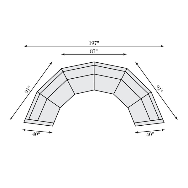 Safavieh Soleil Fabric Sectional | Bernhardt - K2177 - P8340A P8341A P8342A