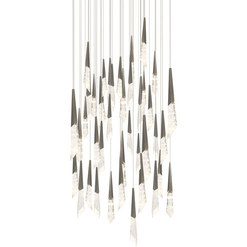 safavieh Solitude 41 Multi-Light Pendant (Square Canopy) in Antique Nickel with Optic Haze Quartz | Schonbek - BPD31441S-AN