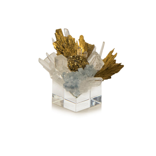 safavieh Stone Cluster In Clear Yellow Quartz And Gold | John-Richard - JRA-11193