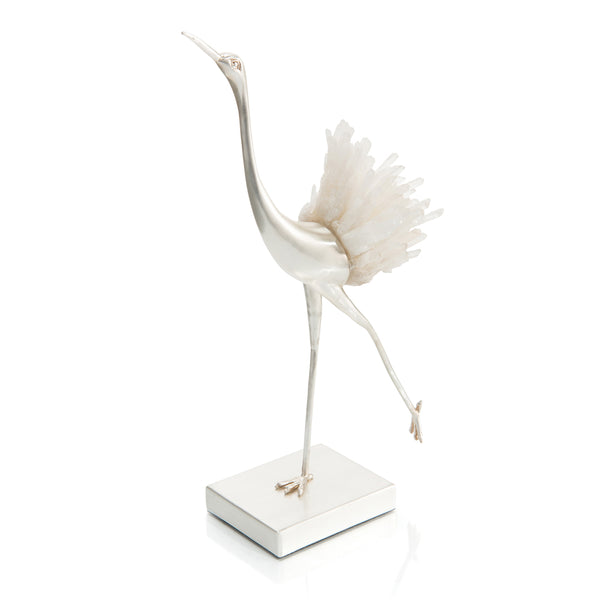 safavieh Stone Quartz Egret Stretching | John-Richard - JRA-10670