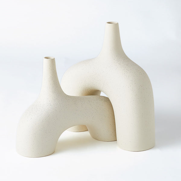 Safavieh Stretch Vase-Cream Stone-Lg | Global Views - 7.10443