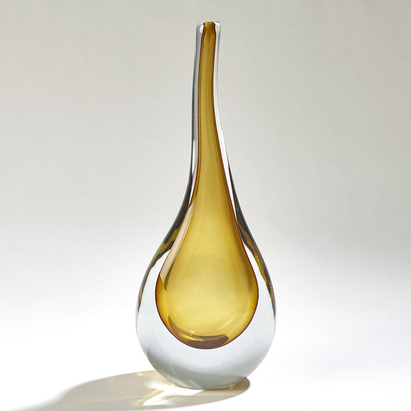Safavieh Stretched Neck Vase-Amber-Lg | Global Views - 7.80625