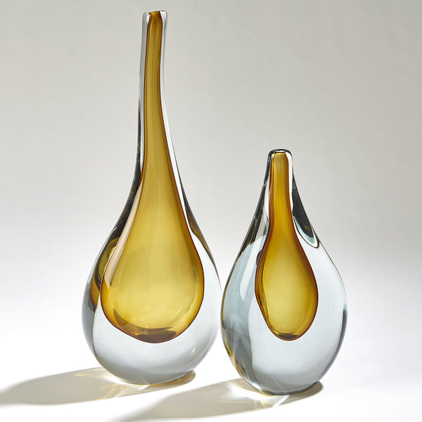 Safavieh Stretched Neck Vase-Amber-Lg | Global Views - 7.80625