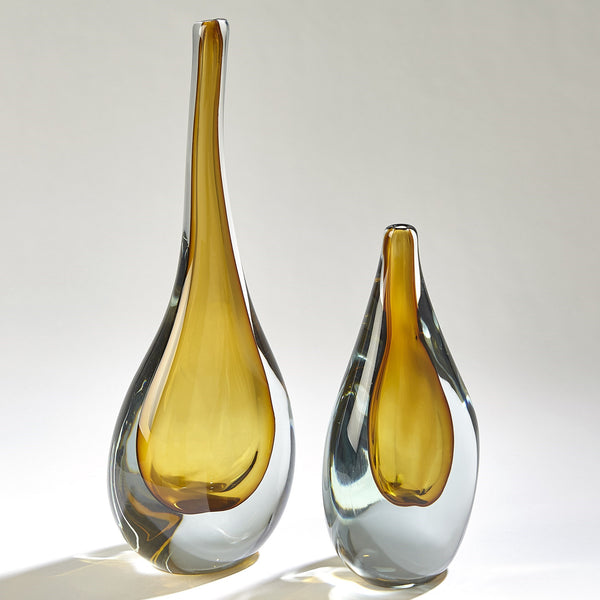 Safavieh Stretched Neck Vase-Amber-Lg | Global Views - 7.80625