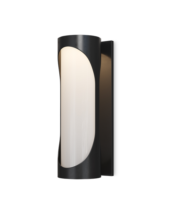 safavieh Swale Large Outdoor Wall Sconce - Black | Currey & Co - 5500-0048