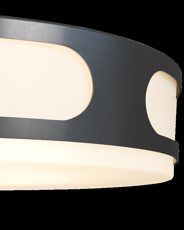 Safavieh Swale Outdoor Flush Mount - Black | Currey & Co - 9900-0001