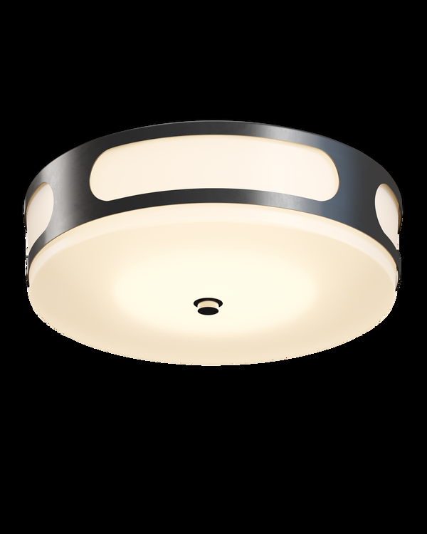 Safavieh Swale Outdoor Flush Mount - Black | Currey & Co - 9900-0001
