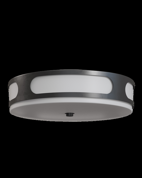 Safavieh Swale Outdoor Flush Mount - Black | Currey & Co - 9900-0001