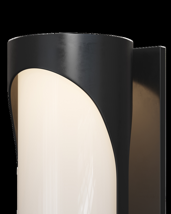 Safavieh Swale Small Outdoor Wall Sconce - Black | Currey & Co - 5500-0047