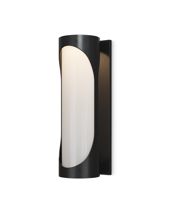safavieh Swale Small Outdoor Wall Sconce - Black | Currey & Co - 5500-0047