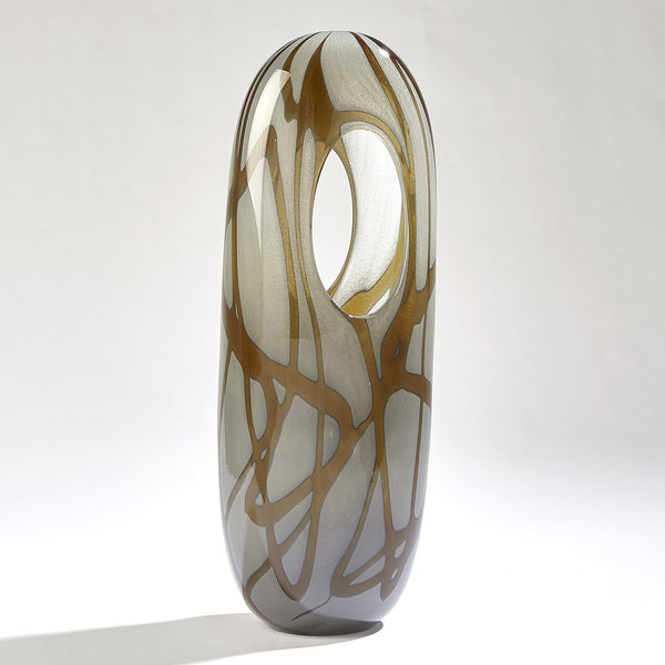 Safavieh Swirl Vase-Amber/Grey-Lg | Global Views - 7.80629