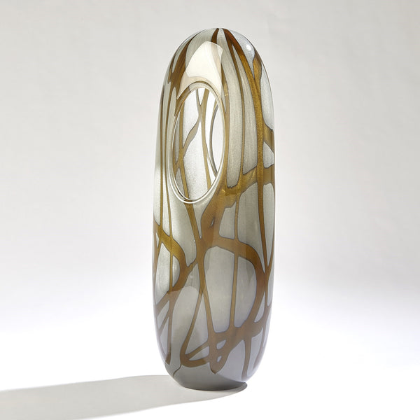 Safavieh Swirl Vase-Amber/Grey-Lg | Global Views - 7.80629
