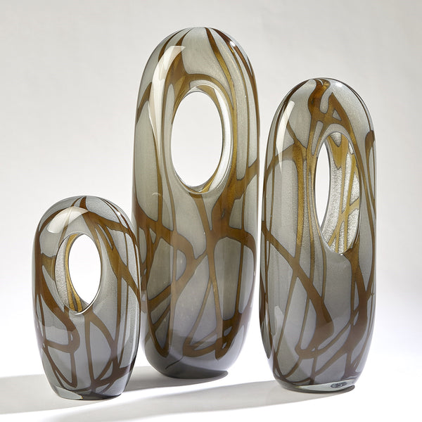 Safavieh Swirl Vase-Amber/Grey-Lg | Global Views - 7.80629