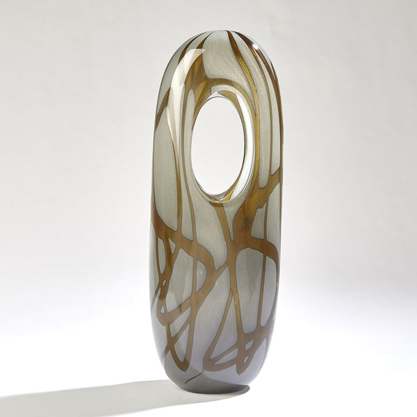 safavieh Swirl Vase-Amber/Grey-Lg | Global Views - 7.80629