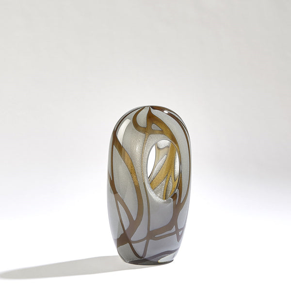 Safavieh Swirl Vase-Amber/Grey-Sm | Global Views - 7.80631