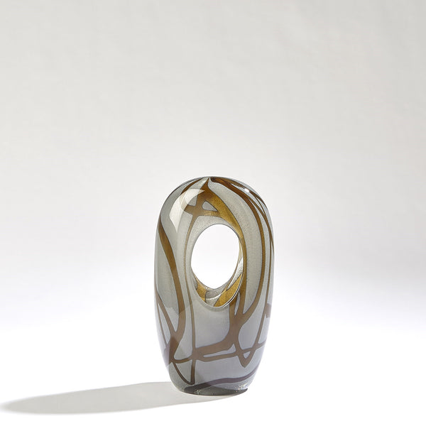 safavieh Swirl Vase-Amber/Grey-Sm | Global Views - 7.80631