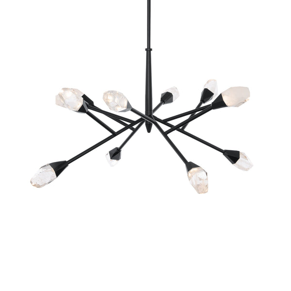 safavieh Synapse 32 inch LED Pendant in Black with Optic Haze Quartz | Schonbek - BPD32232-BK