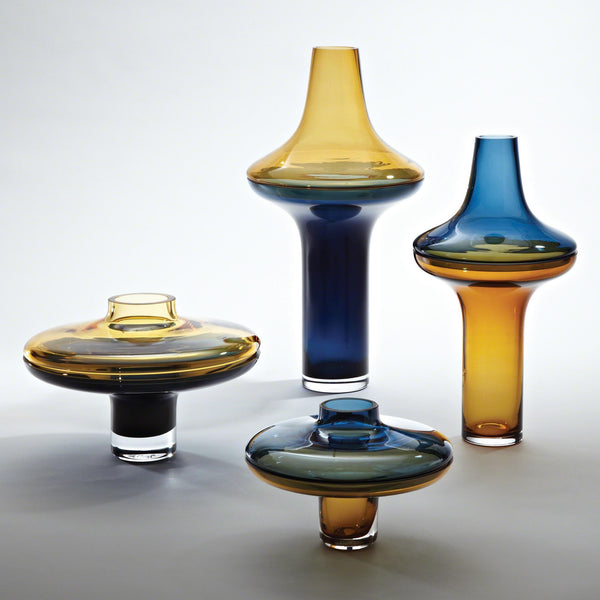 Safavieh Tall Amber Over Cobalt Vase-Lg | Global Views - 6.60285