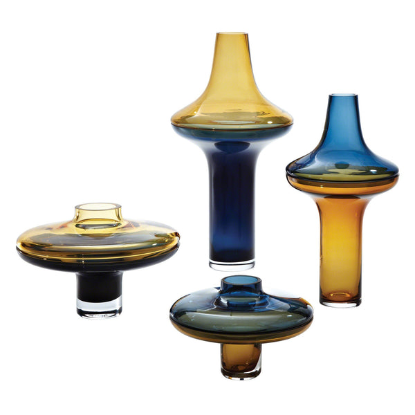 Safavieh Tall Amber Over Cobalt Vase-Lg | Global Views - 6.60285