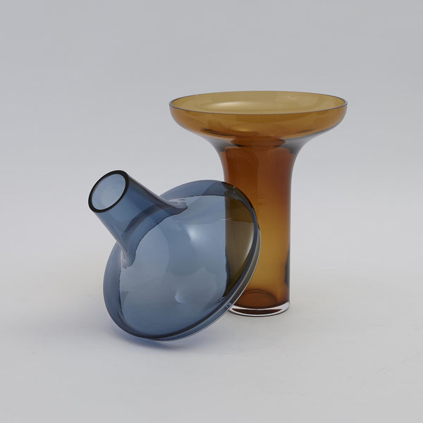 Safavieh Tall Cobalt Over Amber Vase-Sm | Global Views - 6.60287