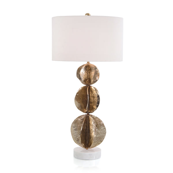 safavieh Three Flowing Wave Spheres Brass Table Lamp | John-Richard - JRL-10320