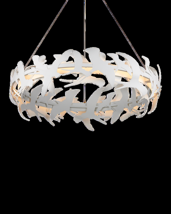 Safavieh Tijereta White Chandelier | Currey & Co - 9000-1262