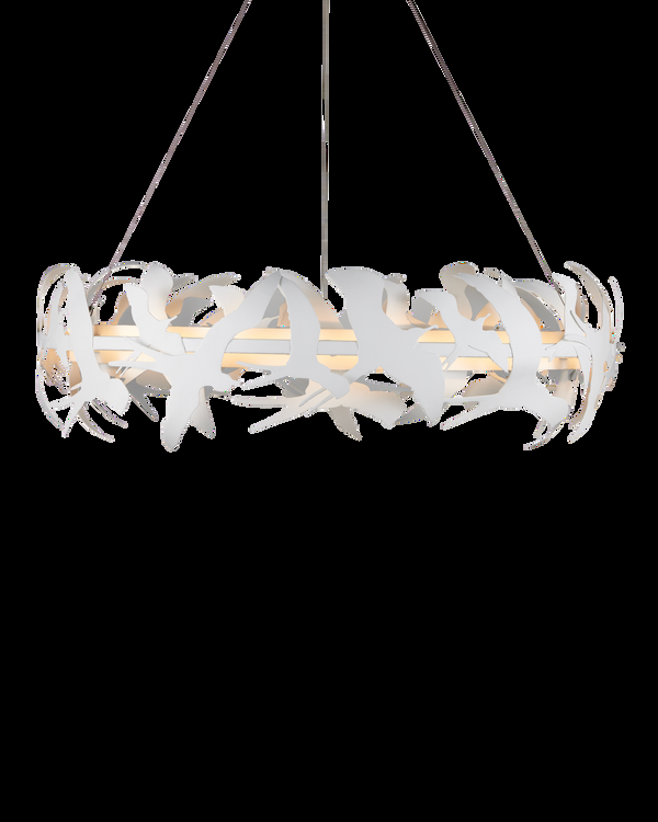 safavieh Tijereta White Chandelier | Currey & Co - 9000-1262