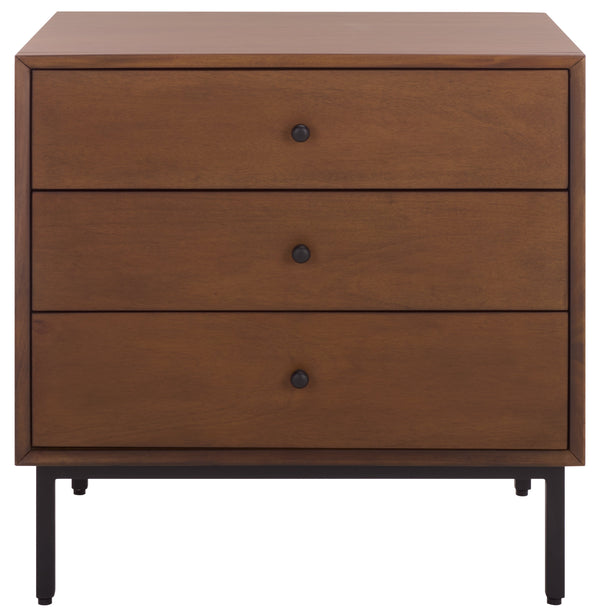 safavieh Trever Wood 3 Drawer Nightstand | Safavieh Couture - SFV7723