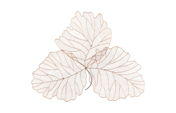 safavieh Tri Leaf Wall Art Large Metal Copper/Black | Phillips Collection - TH100860