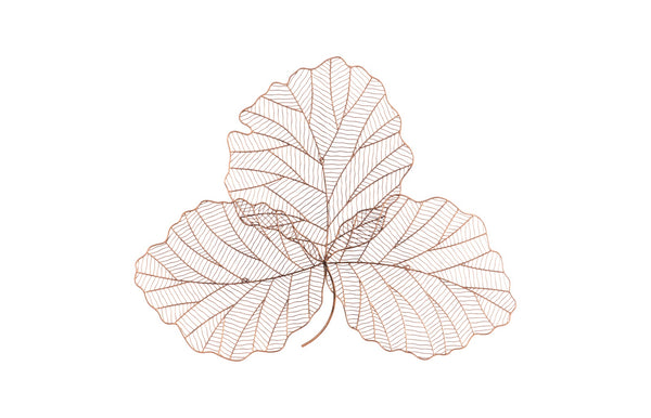 safavieh Tri Leaf Wall Art Small Metal Copper/Black | Phillips Collection - TH100858