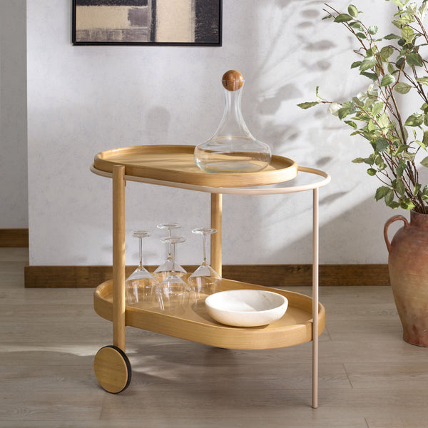 Safavieh Trianna Wood 2 Shelf Bar Cart | Safavieh Couture - SFV7254