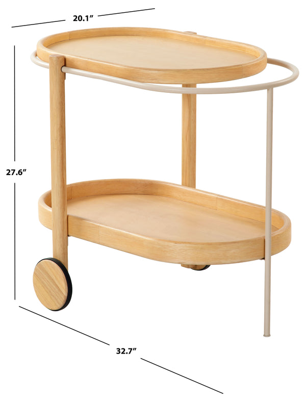 Safavieh Trianna Wood 2 Shelf Bar Cart | Safavieh Couture - SFV7254