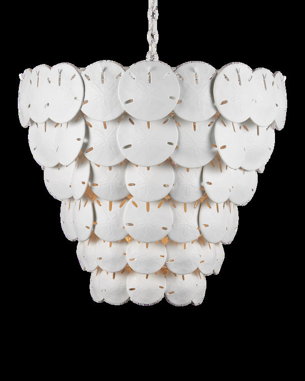 safavieh Tulum Extra Large White Chandelier | Currey & Co - 9000-1252