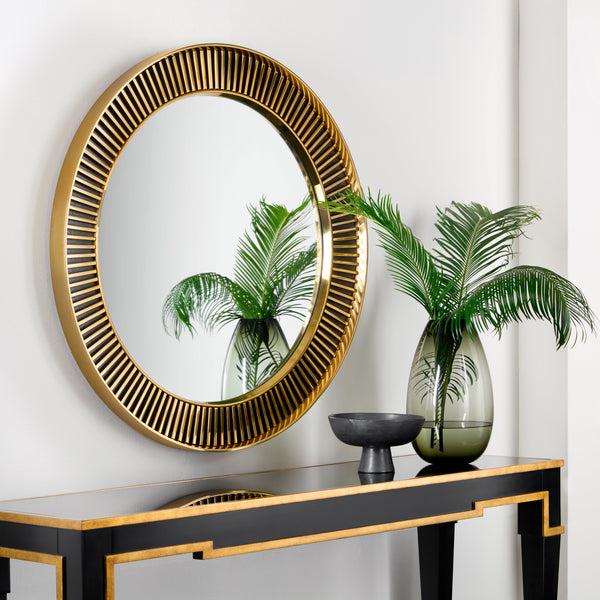 safavieh Tuxedo Round Mirror | Modern History - MH1223F01