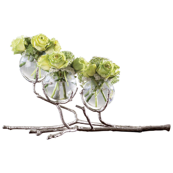 Safavieh Twig 3 Vase Holder-Nickel | Global Views - 9.92657