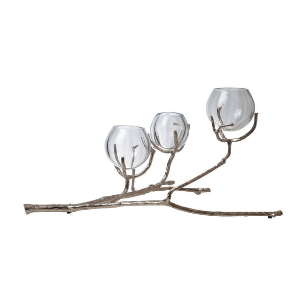 safavieh Twig 3 Vase Holder-Nickel | Global Views - 9.92657