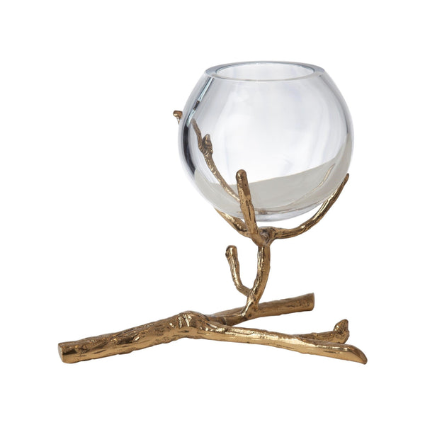 Safavieh Twig Vase Holder-Brass | Global Views - 9.92656