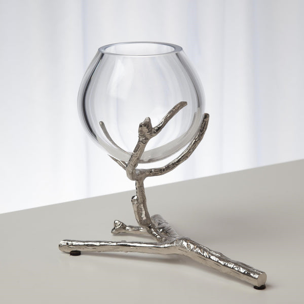 Safavieh Twig Vase Holder-Nickel | Global Views - 9.92659